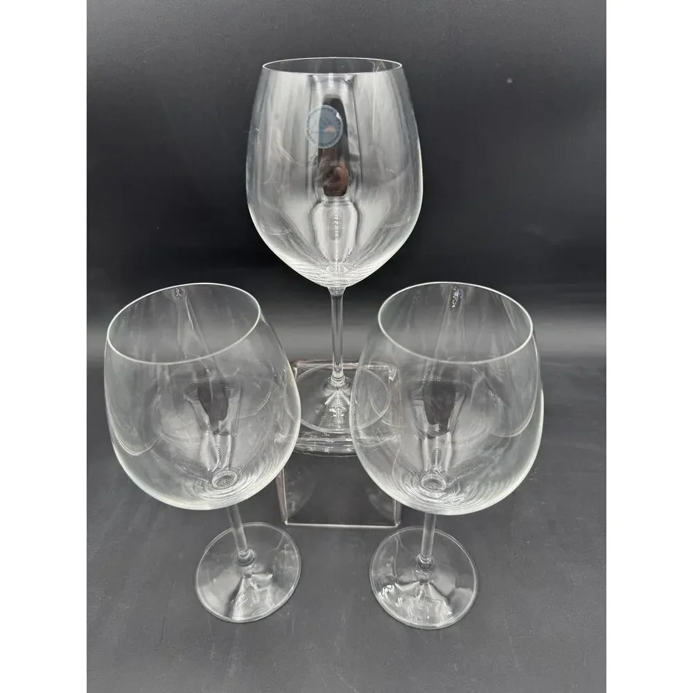 Set of 3 Lenox Stemware Red Wine Glasses Tuscany Classics Collection